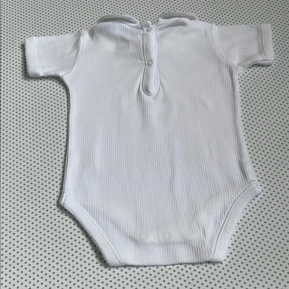 Pottery Barn Kids White Bodysuit with Peter Pan Collar